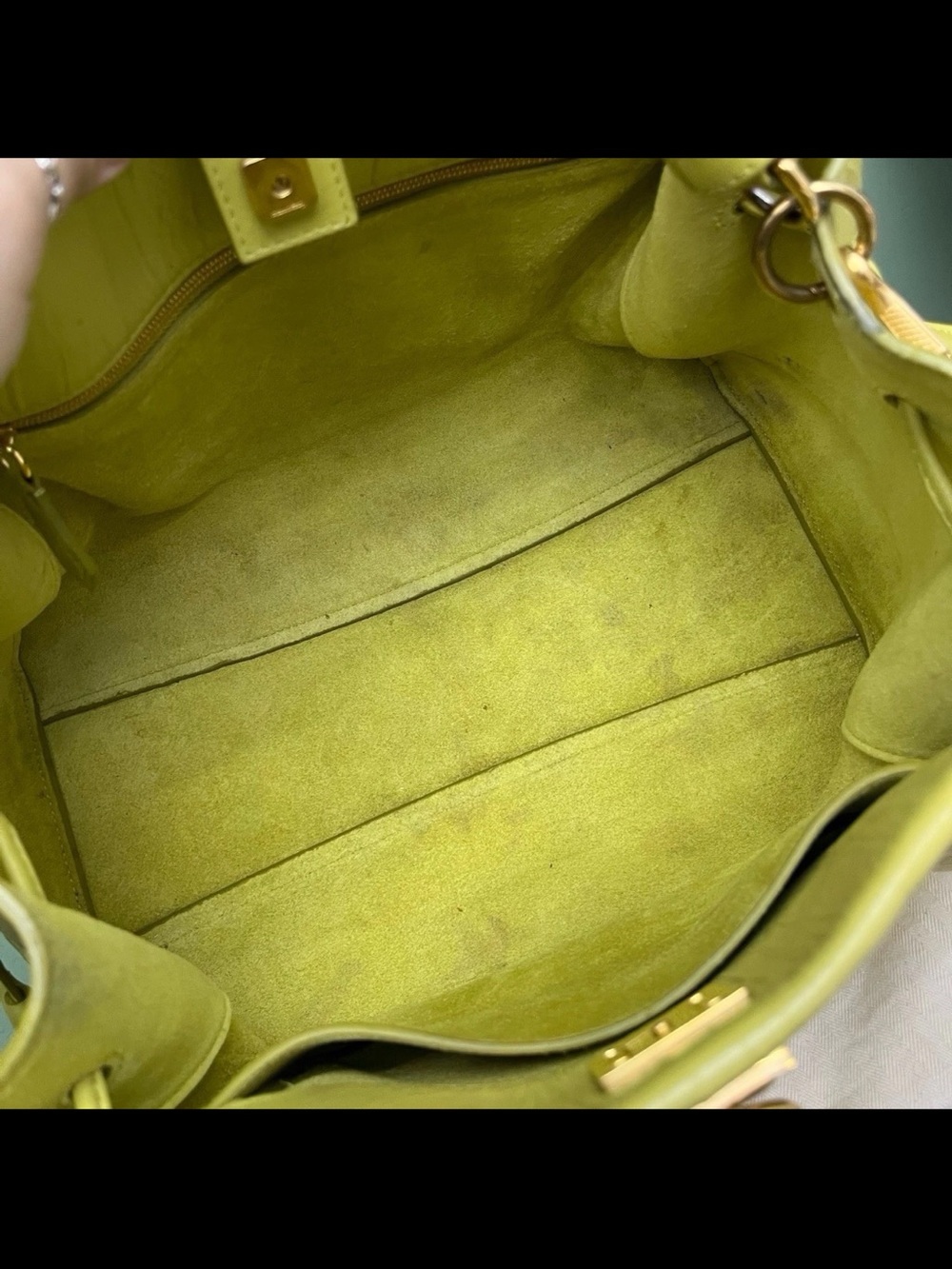 Mulberry Braided-Handle Shoulder Bag in Lime Green - Picture 4 of 16